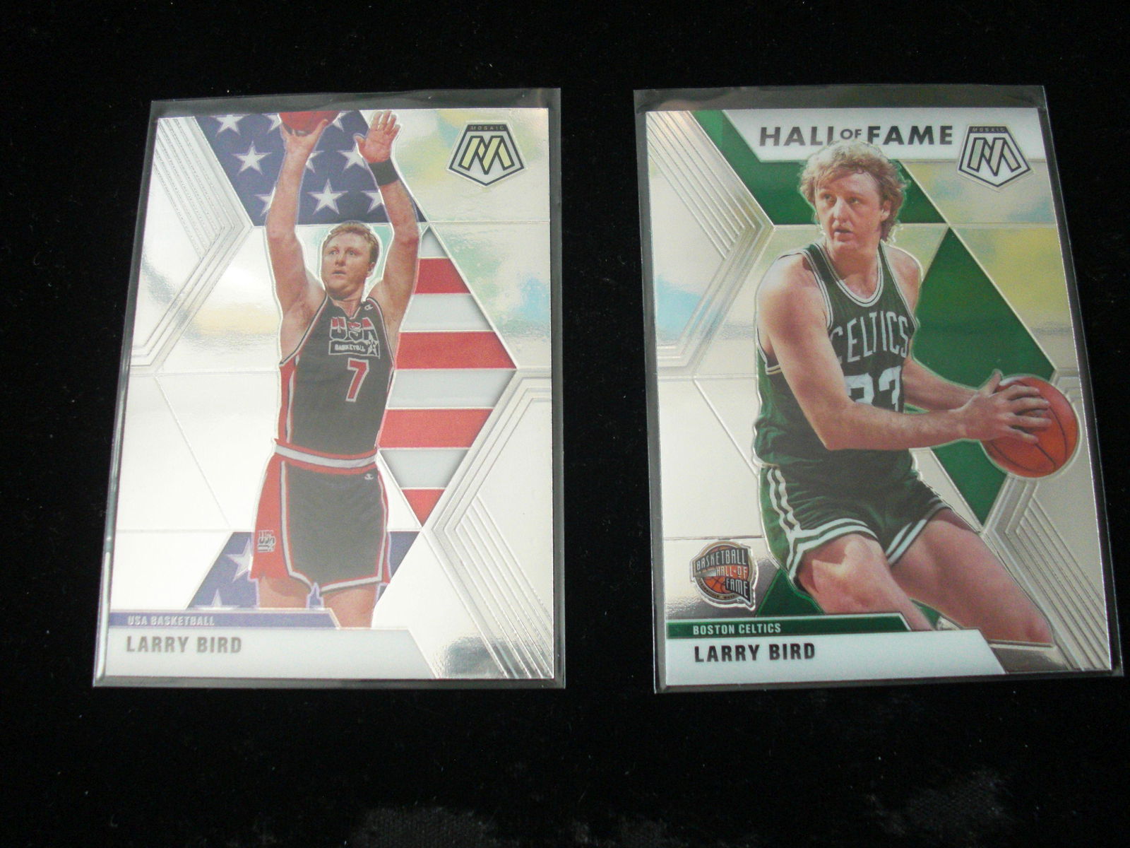 lot of two mosaic larry bird cards (1 of 1)