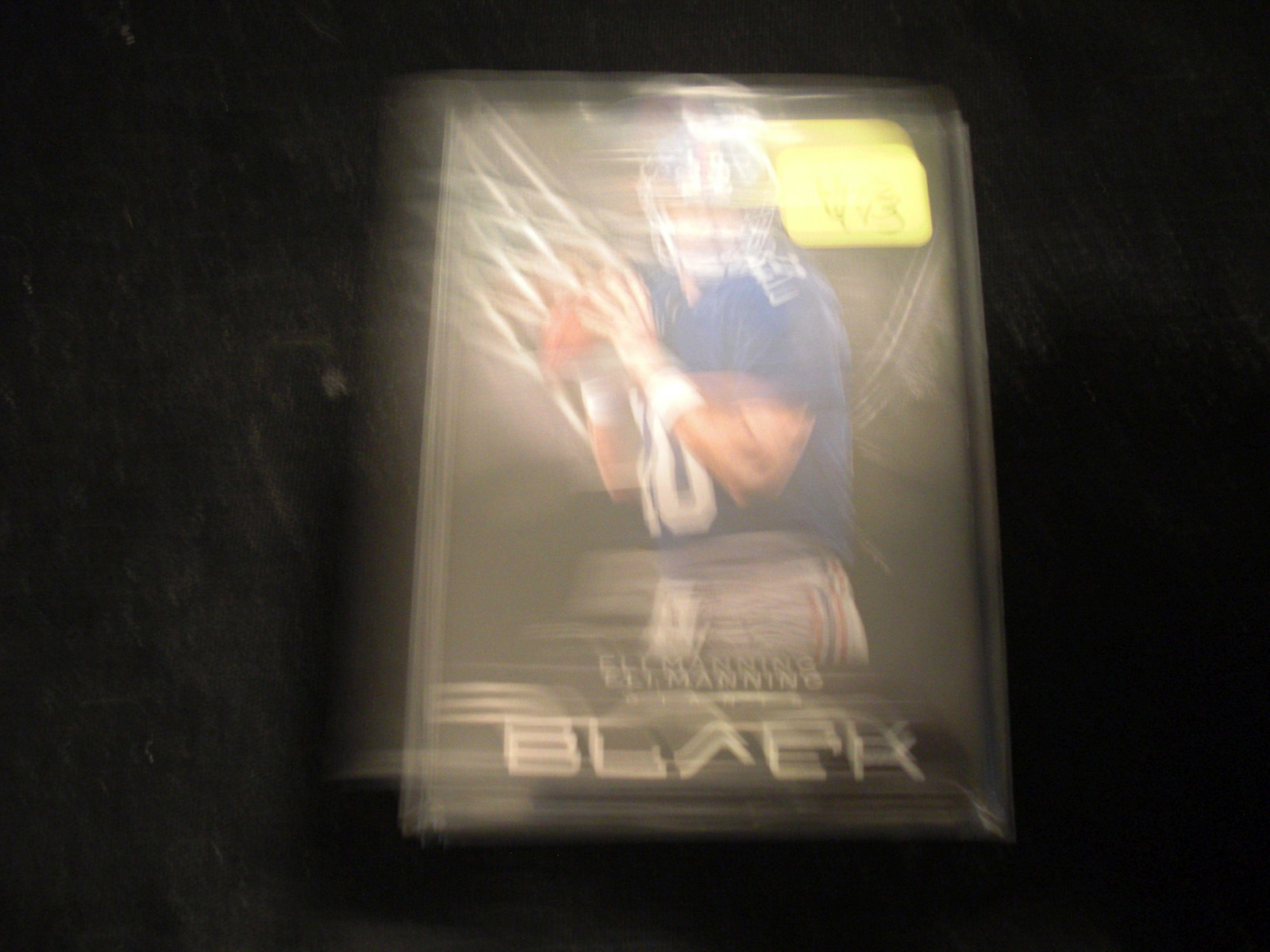 eli manning black no.66 #046/349: thick card