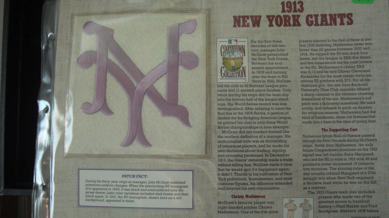 vintage large patch 1913 new york giants (1 of 1)