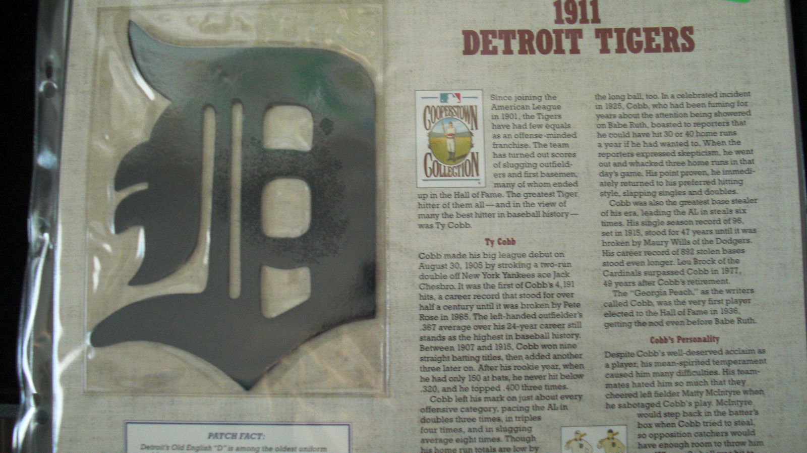 vintage large patch 1911 detroit tiges (1 of 1)