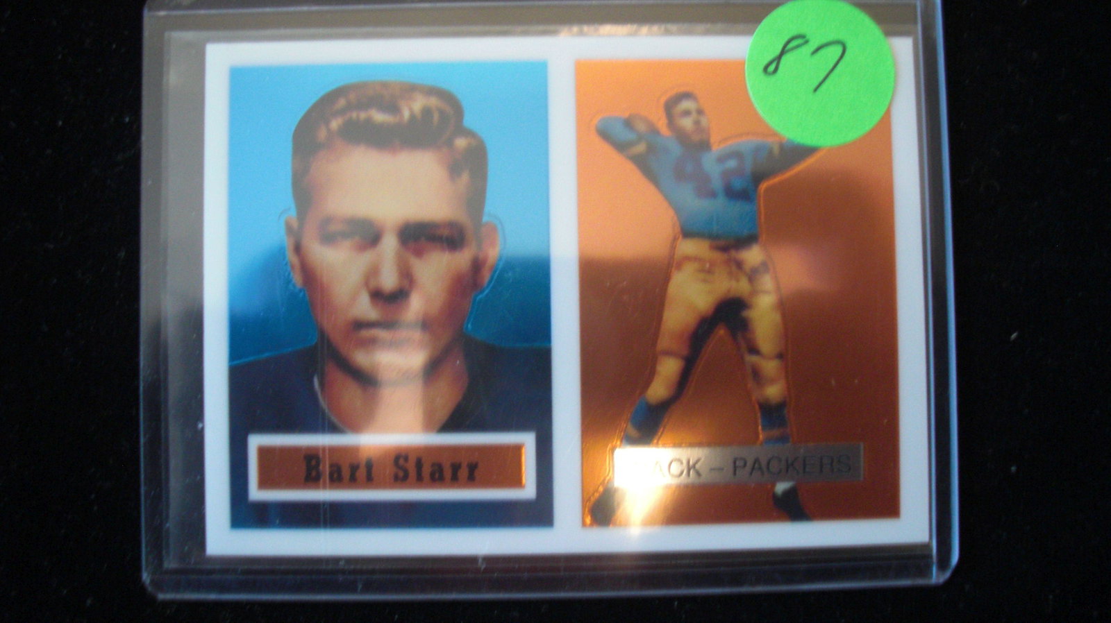 bart starr 2012: packers in top loader