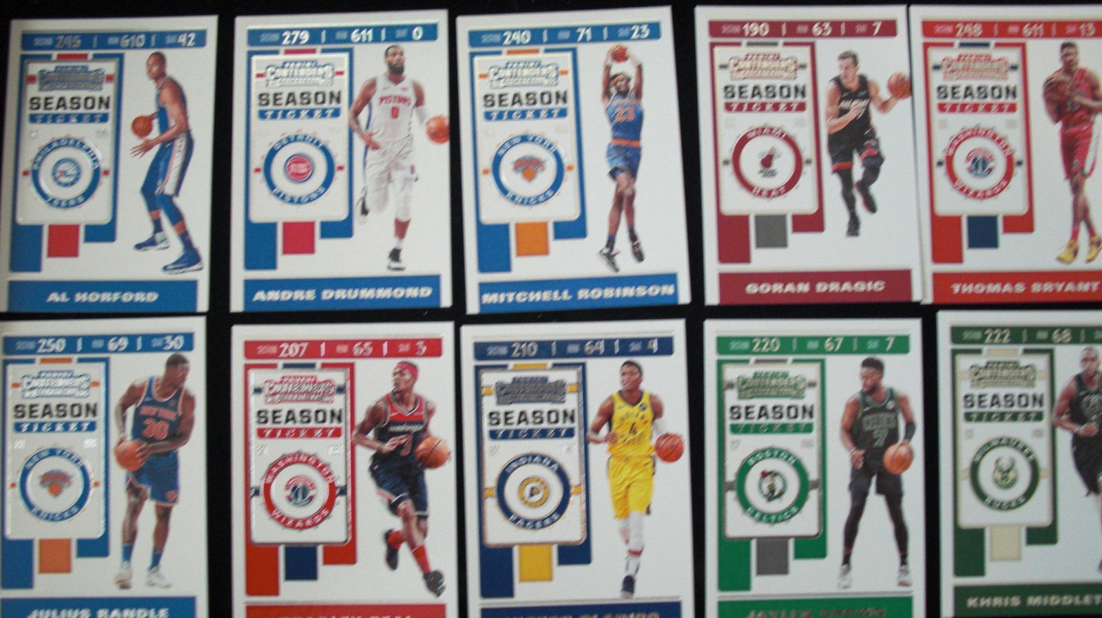 lot of 10 season ticket basketball cards: nice lot