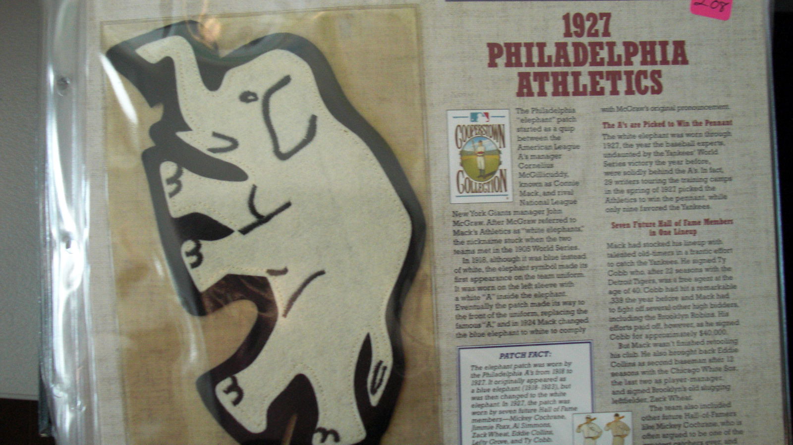 vintage baseball patch 1927 philadelphia athletics (1 of 1)