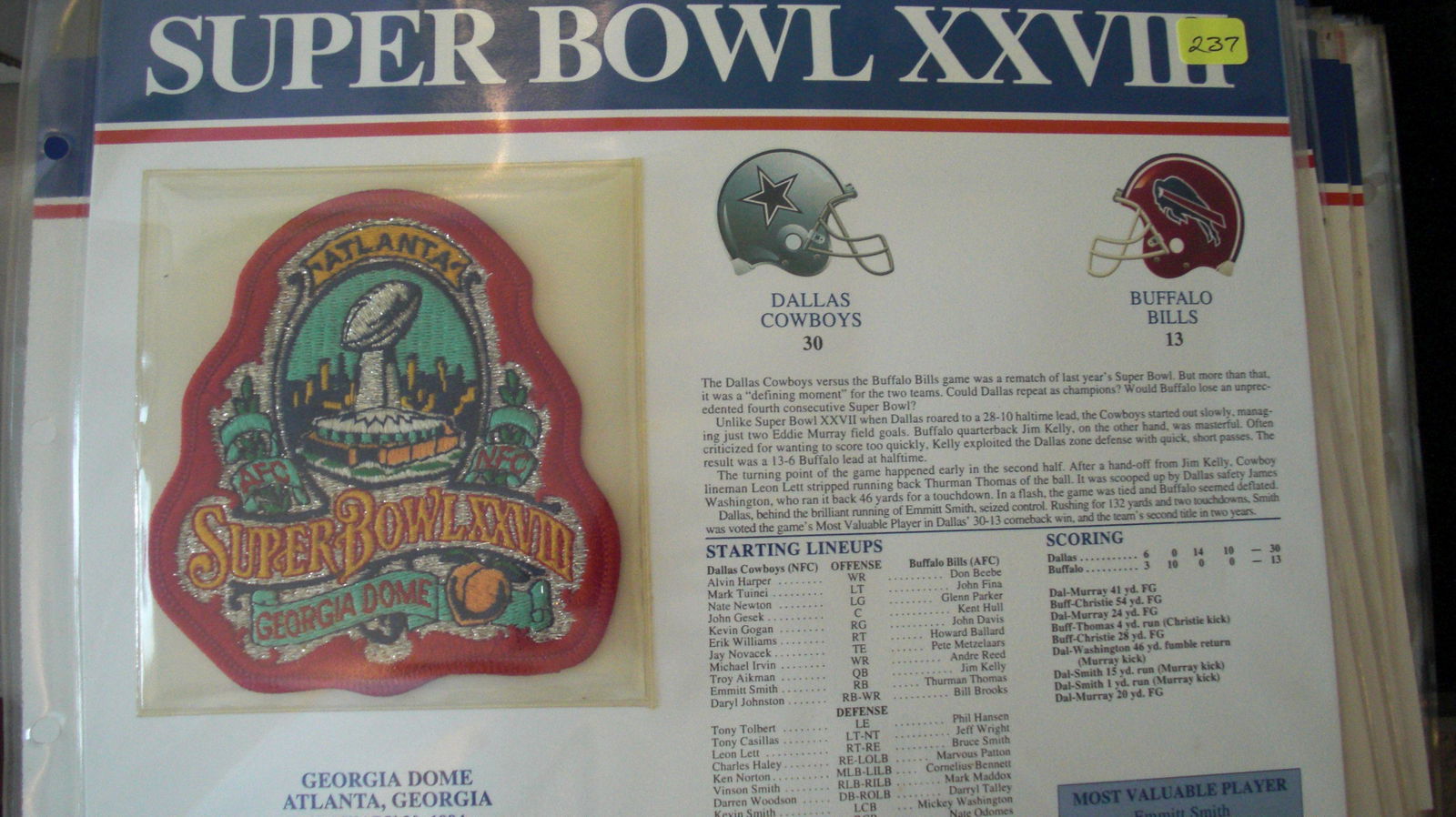 vintage super bowl patch XXVIII (1 of 1)