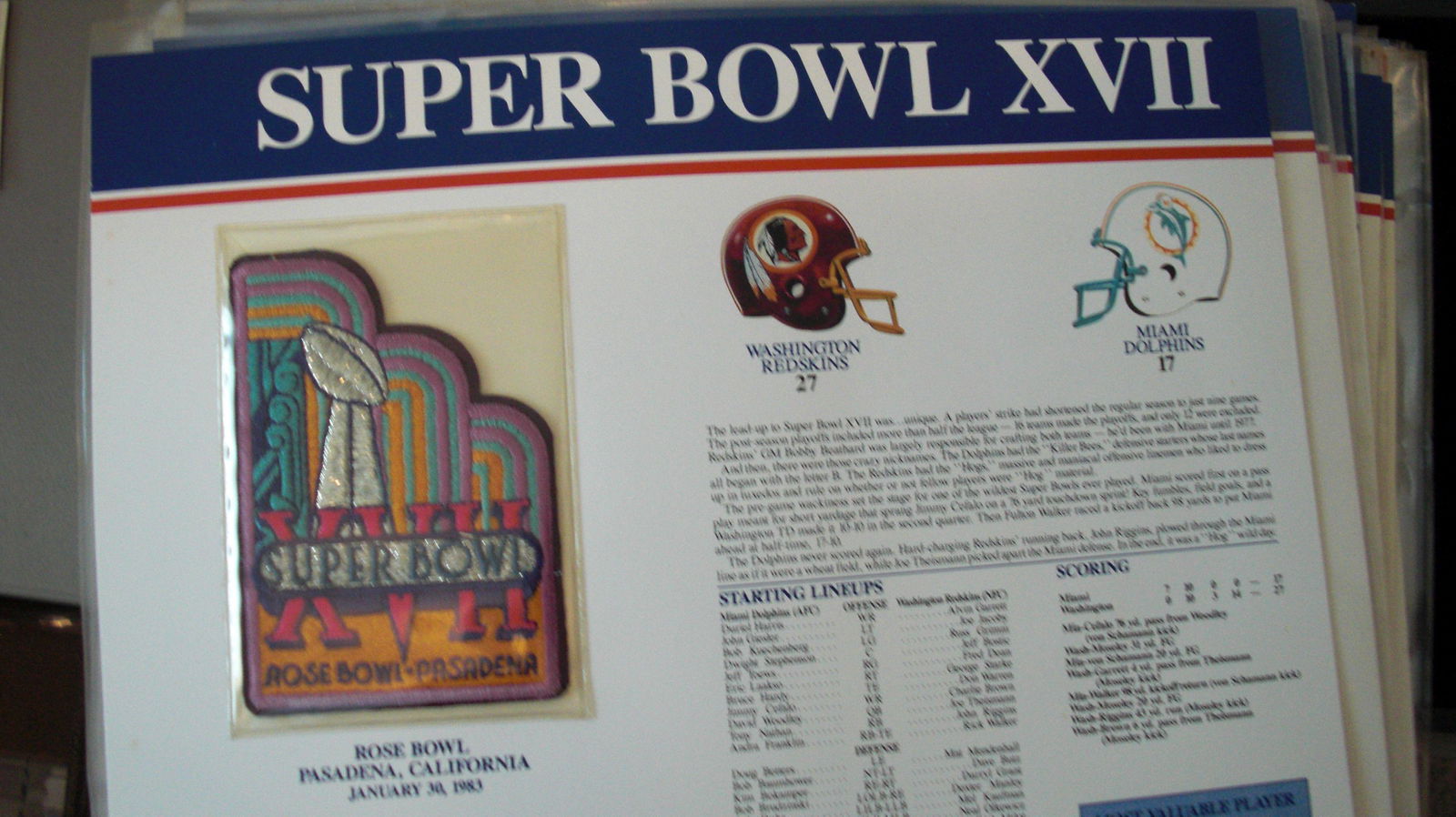 vintage super bowl patch XVII (1 of 1)