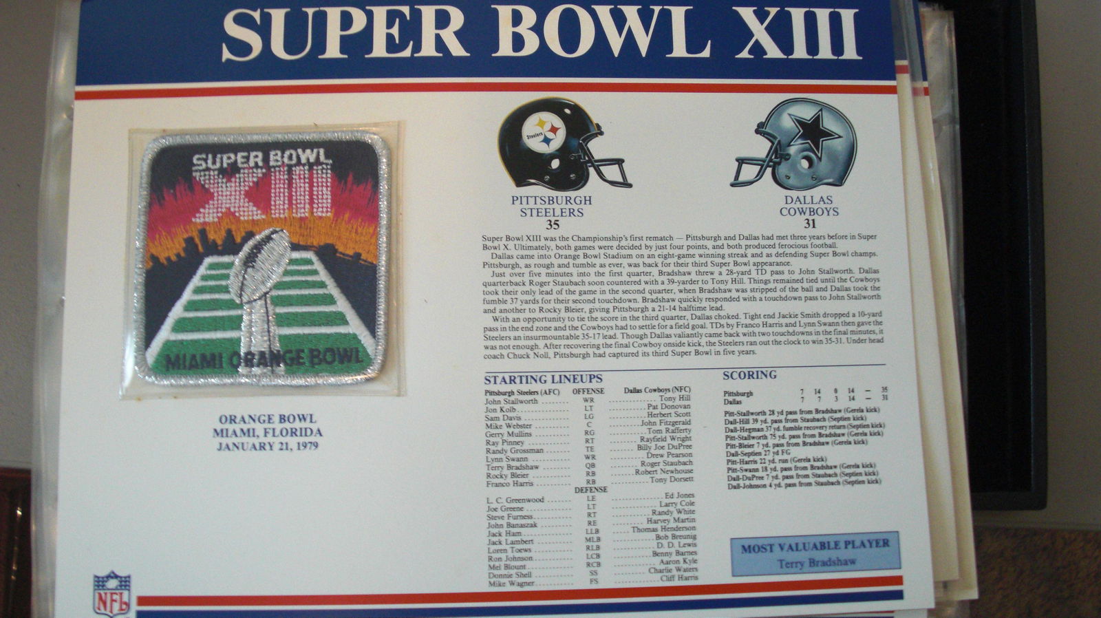 vintage super bowl patch XIII (1 of 1)