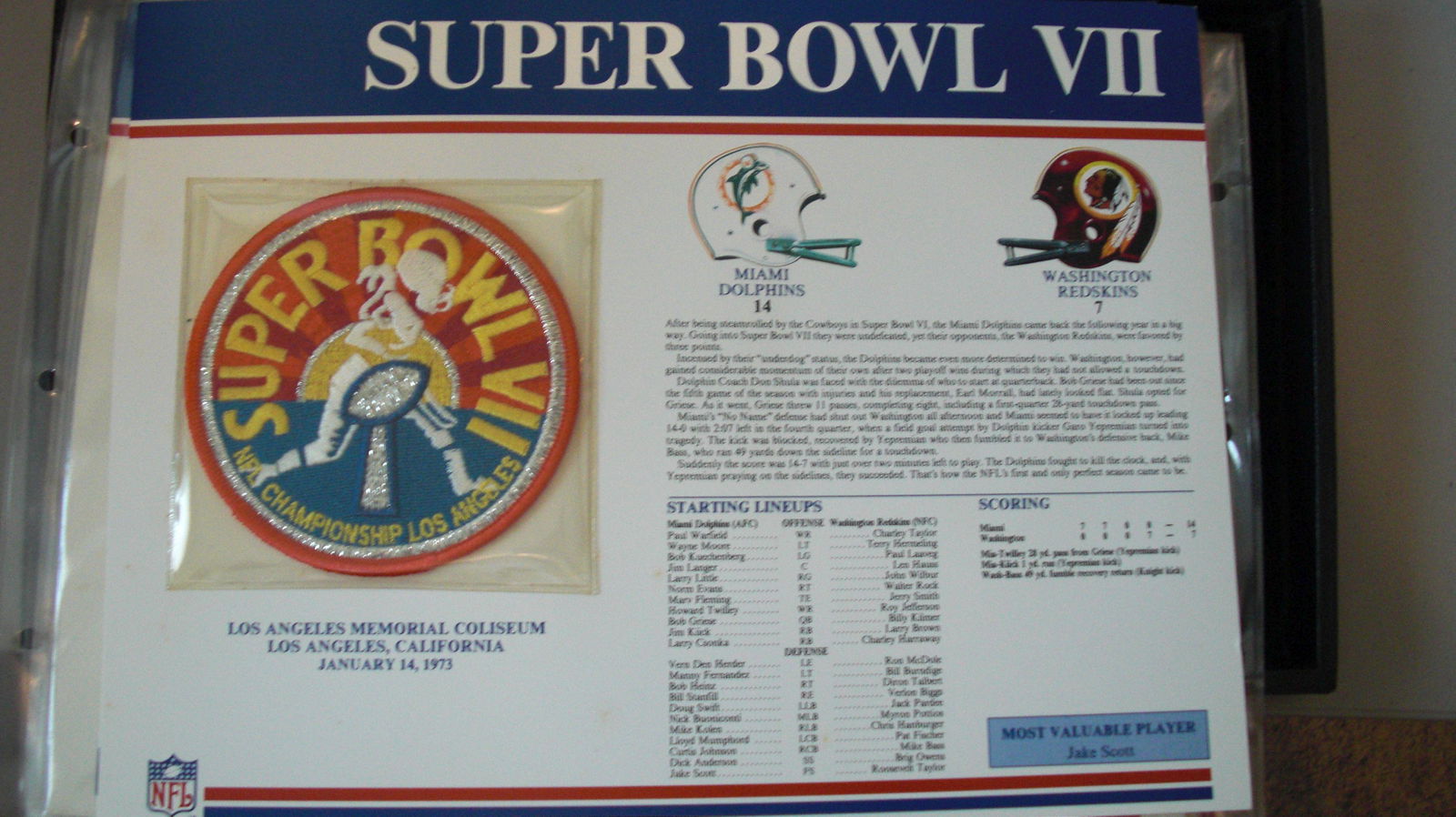 vintage super bowl patch VII (1 of 1)