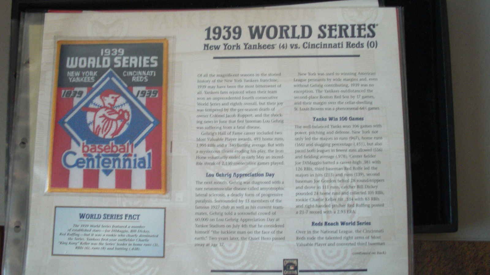 1939 world series patch (1 of 1)