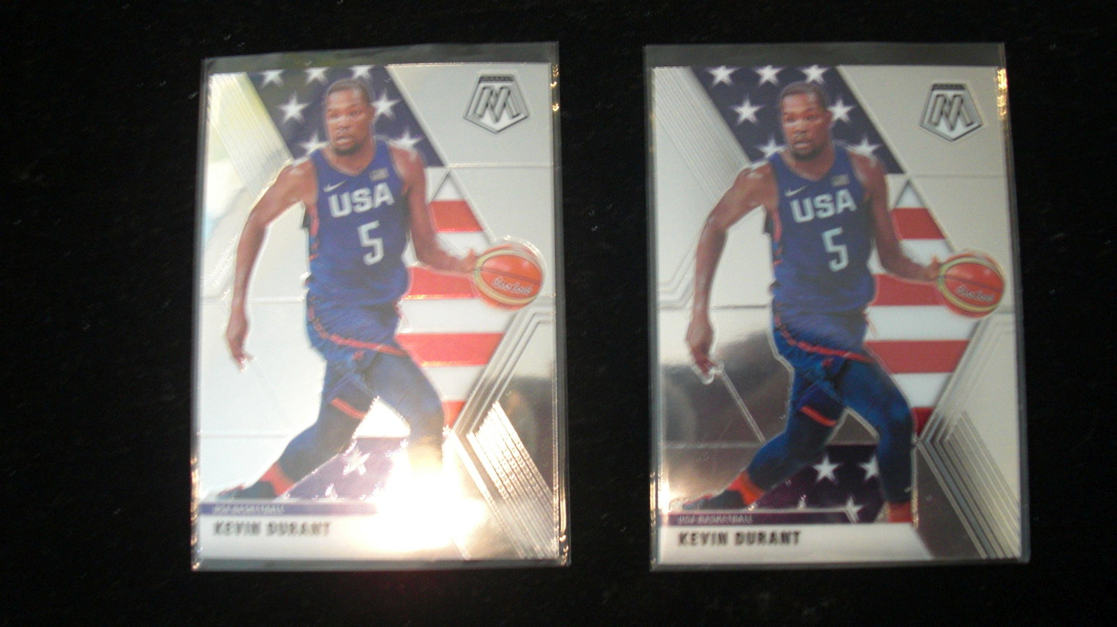 lot of 2 kevin durant mosaic cards: kd
