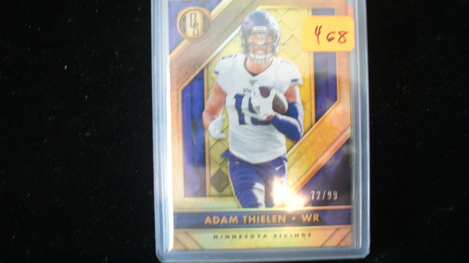 2020 gold standard adam thielen #72/99: vikings