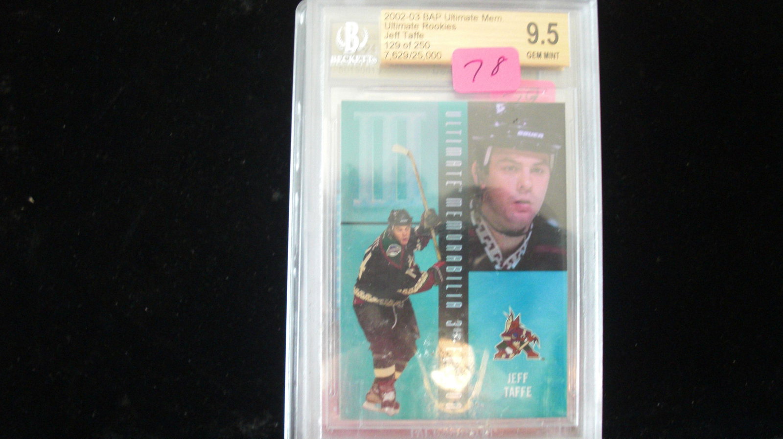 graded beckett 2002/3 jeff taffe mint 9.5: graded card lot