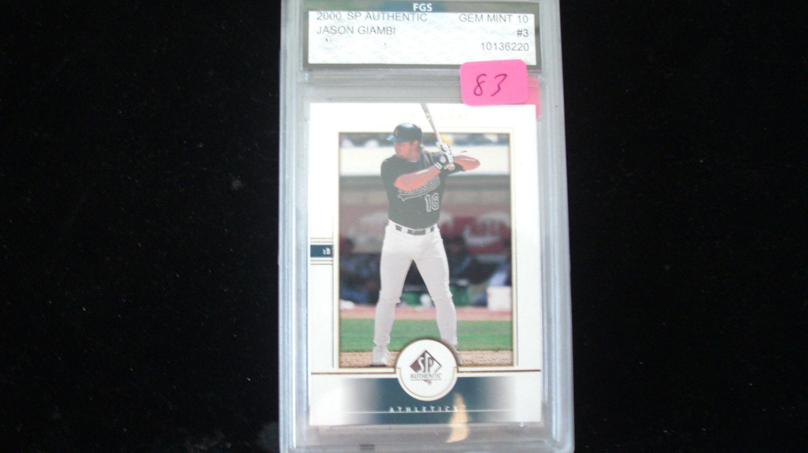 graded fgs 2000 jason giambi mint 10: graded card lot