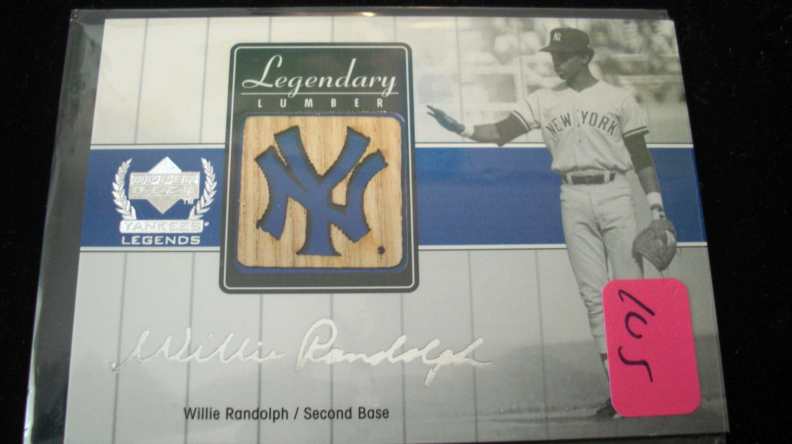 willie randolph game used bat card: yankees