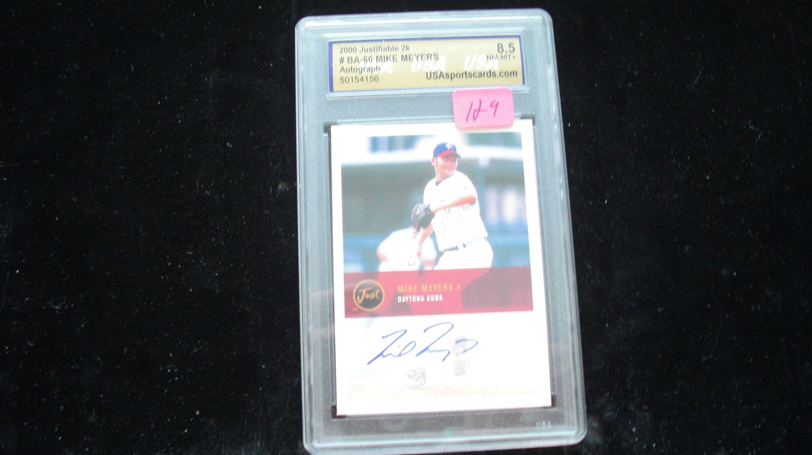 graded usa mike meyers autograph mint 8.5: nice graded card