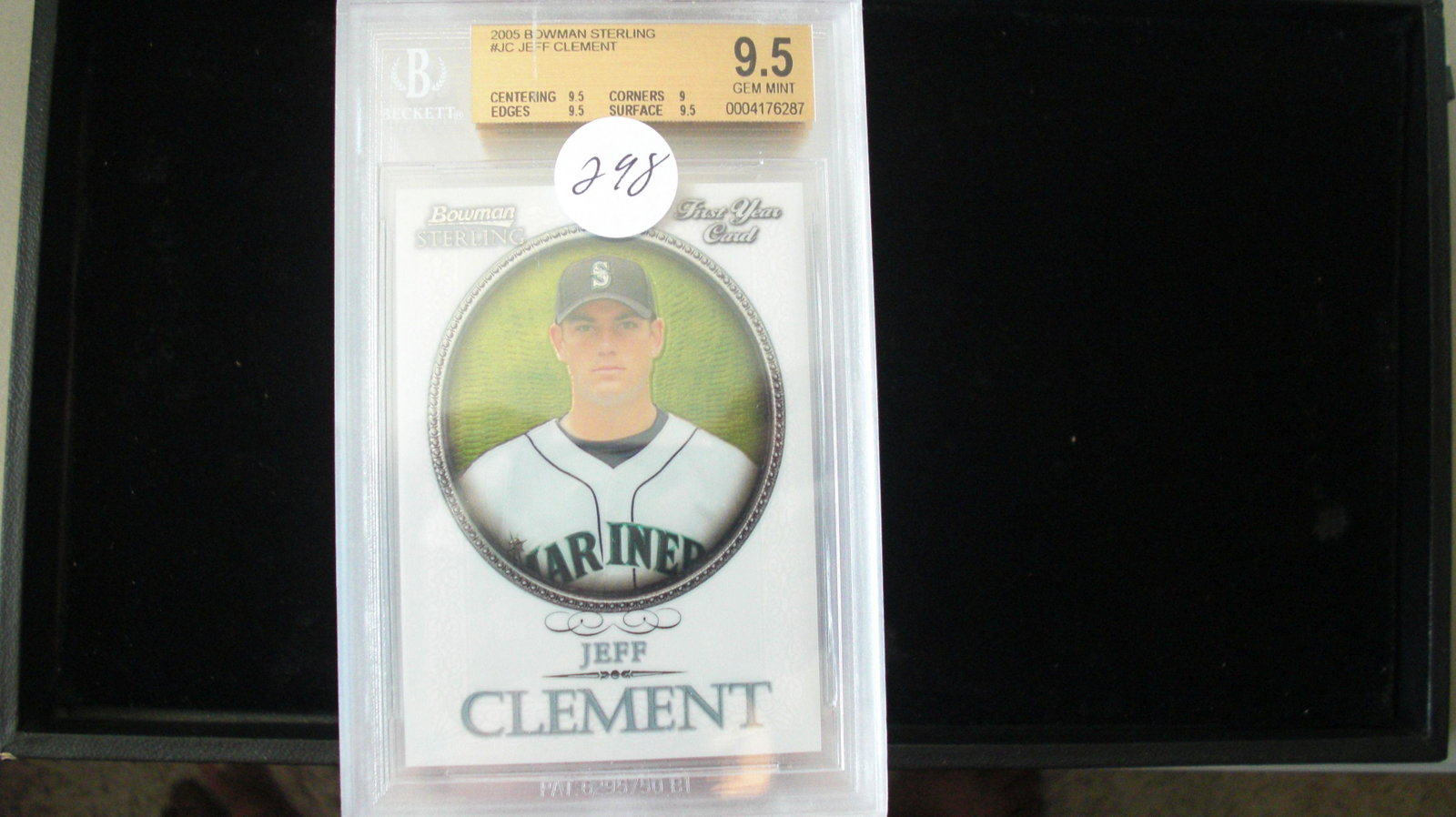 graded beckett jeff clement mint 9.5: graded card lot