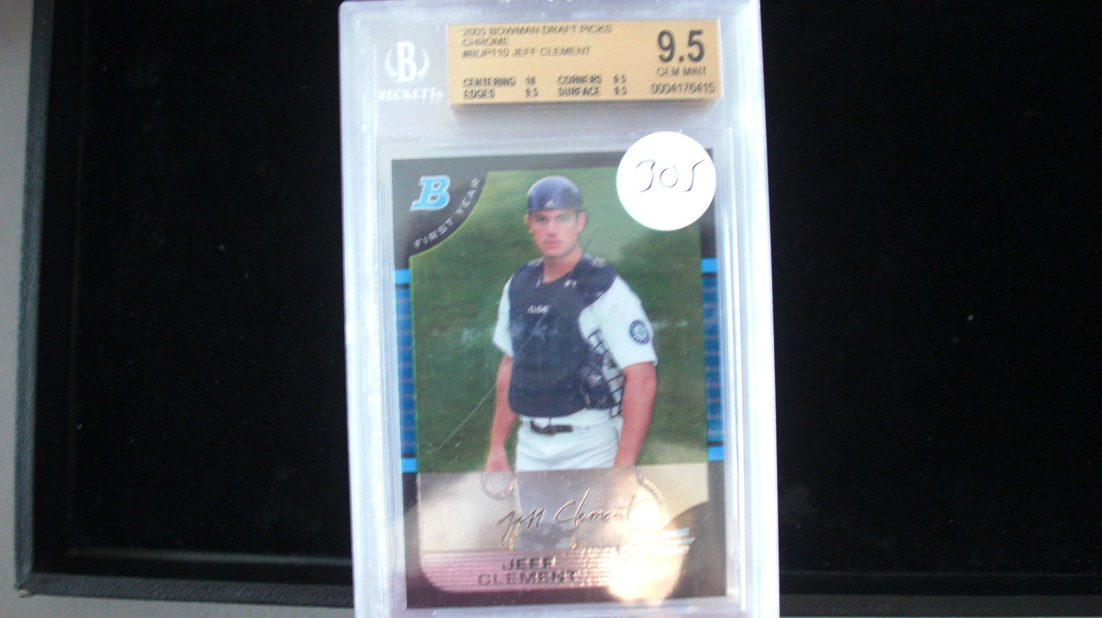 graded beckett jeff clement mint 9.5: graded card lot