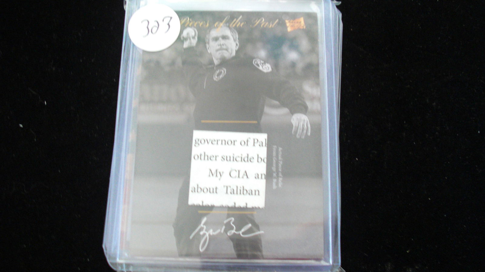 the bar 1/1 relic george bush: in top loader