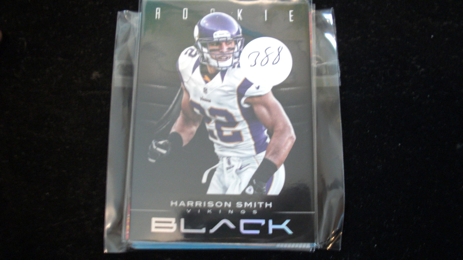 harrison smith black card rookie #/200/349: vikings