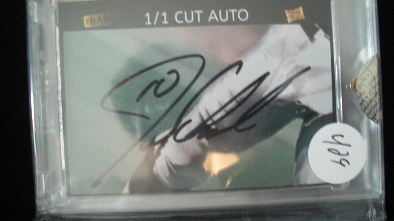 the bar 1/1 signature jay brian schroeder: authentic in hard plastic case