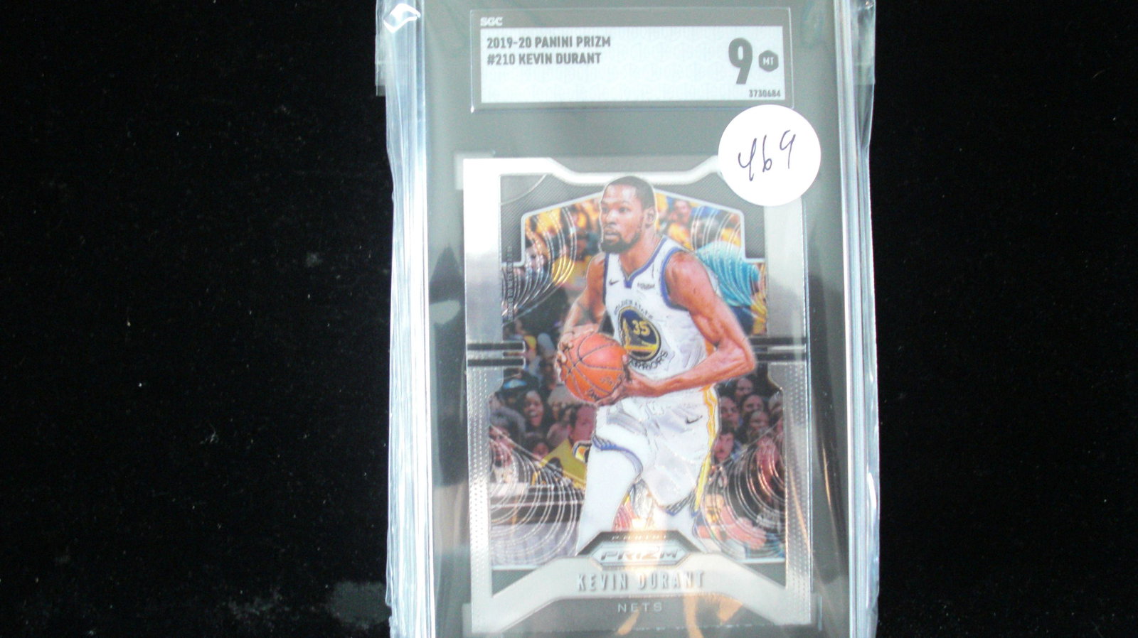 sgc graded kevin durant prizm mint 9: nice graded card