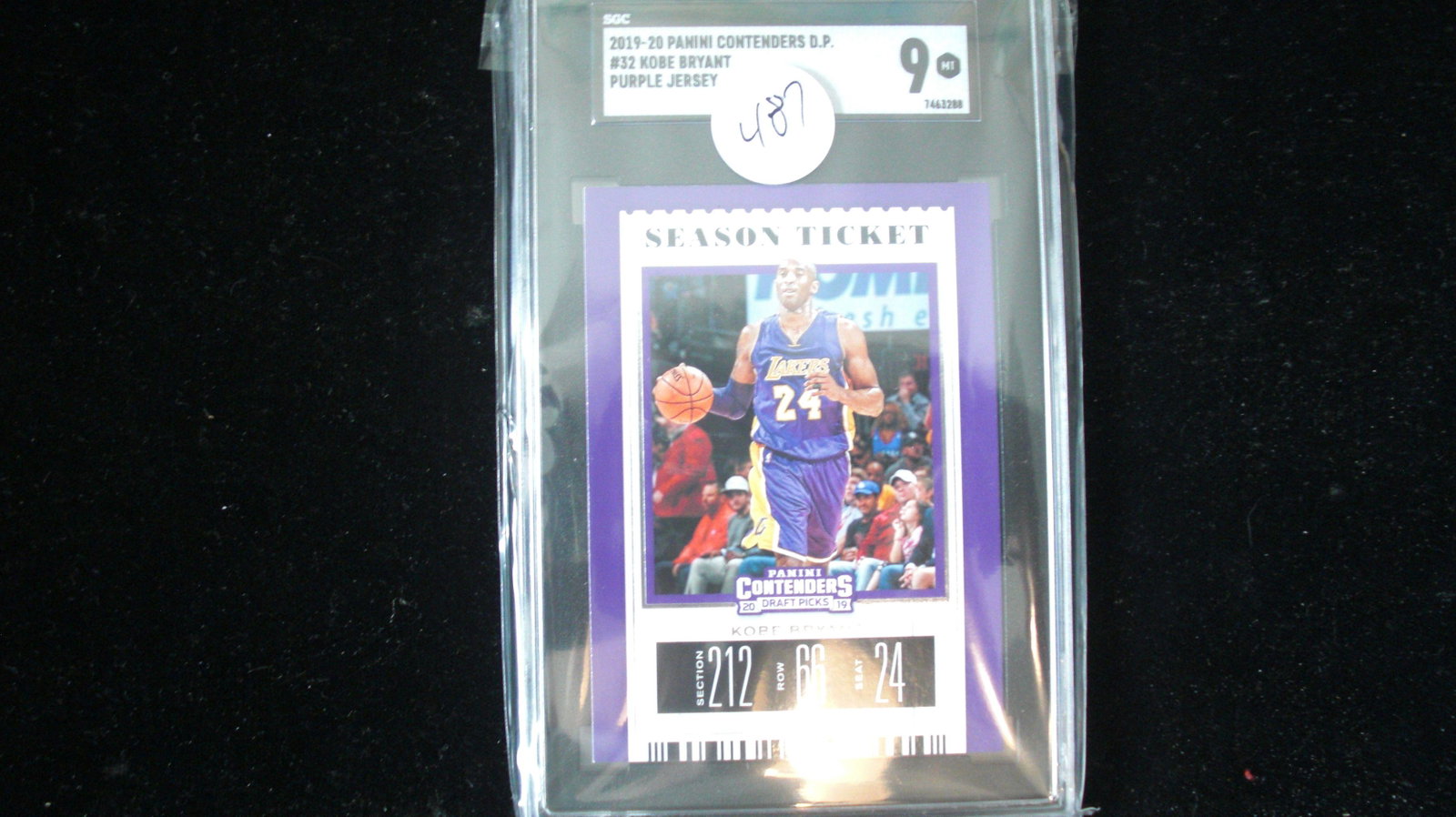 sgc graded kobe bryant mint 9 season ticket: nice graded card
