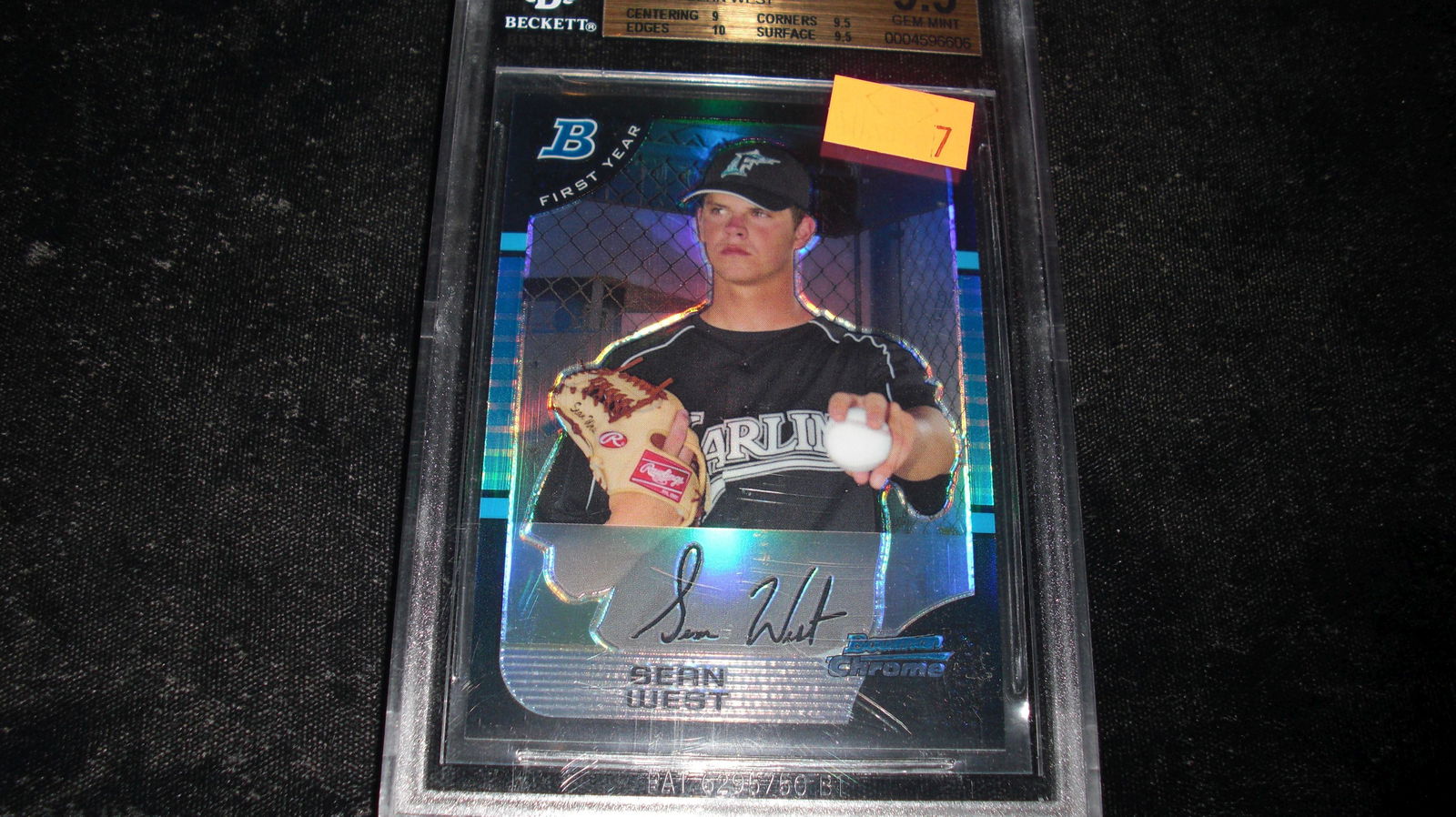 beckett graded sean west mint 9.5 refractor (1 of 1)