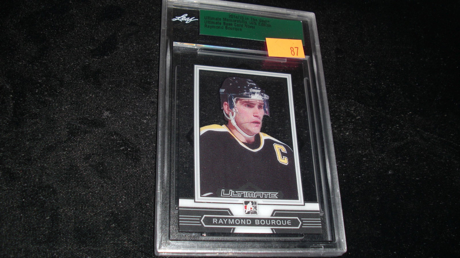 leaf graded raymond bourque silver card: nice graded card lot