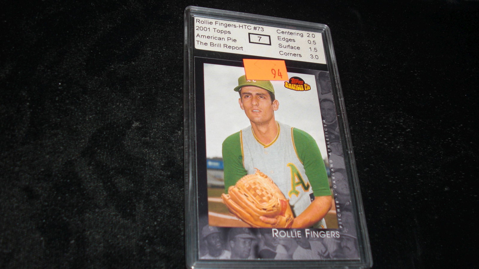 american pie graded rollie fingers mint 7: nice graded card lot