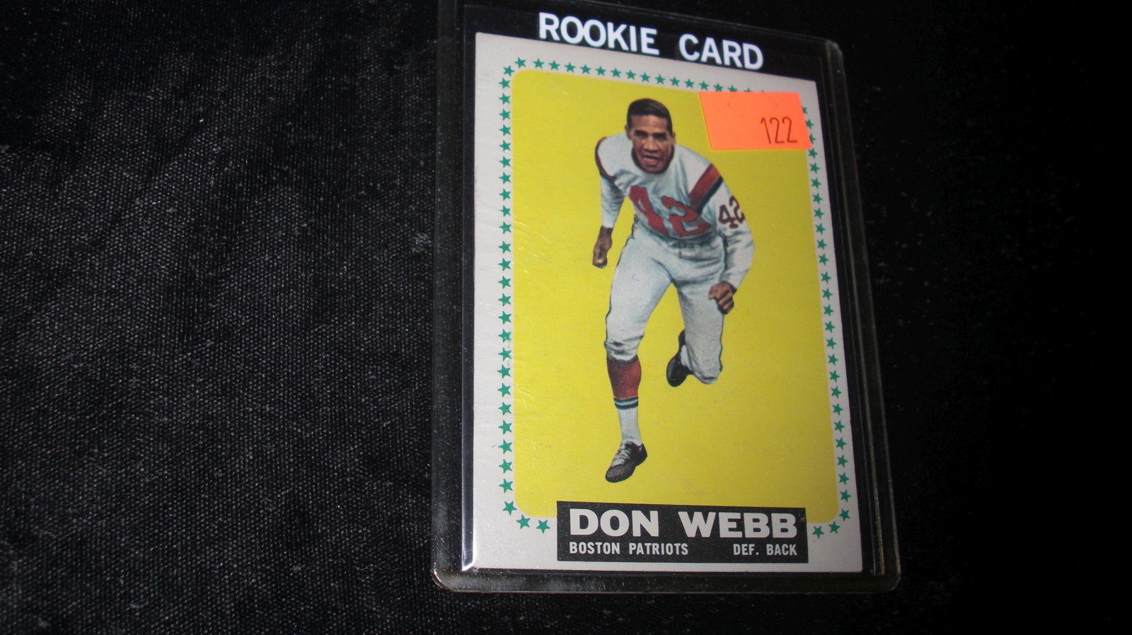 vintage don webb boston patriots: in top loader