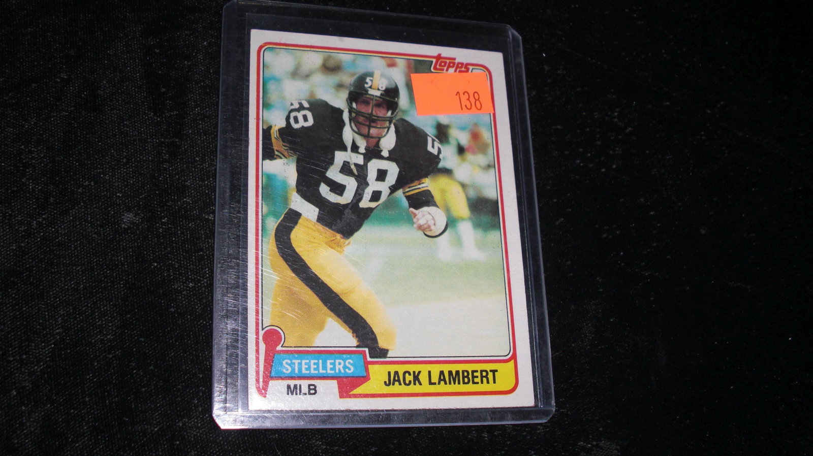 vintage jack lambert steelers: in top loader