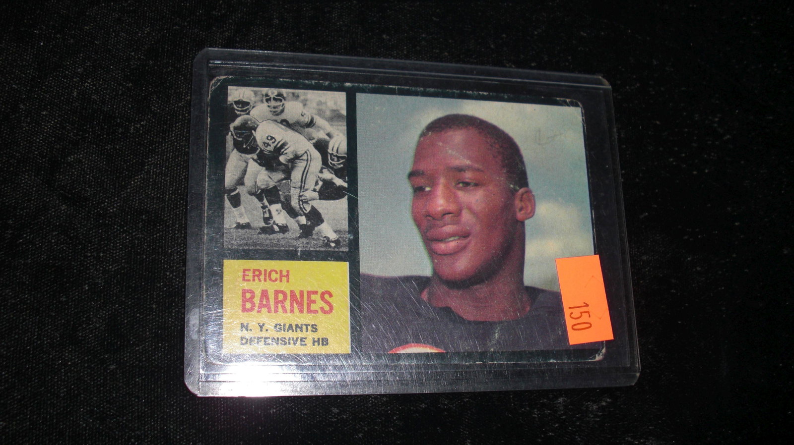 vintage eric barnes n.y. giants: in top loader