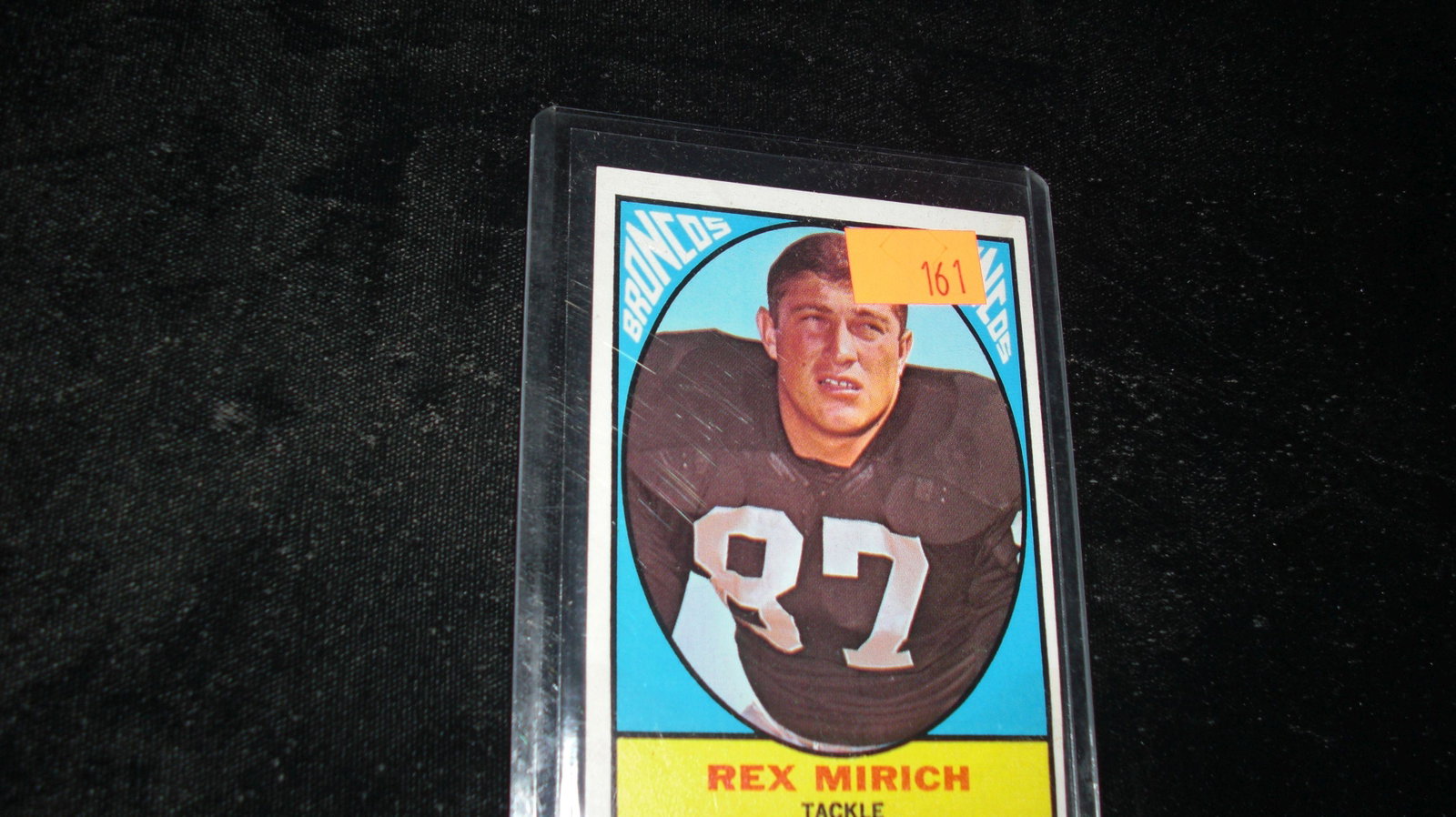 vintage rex mirich broncos: in top loader