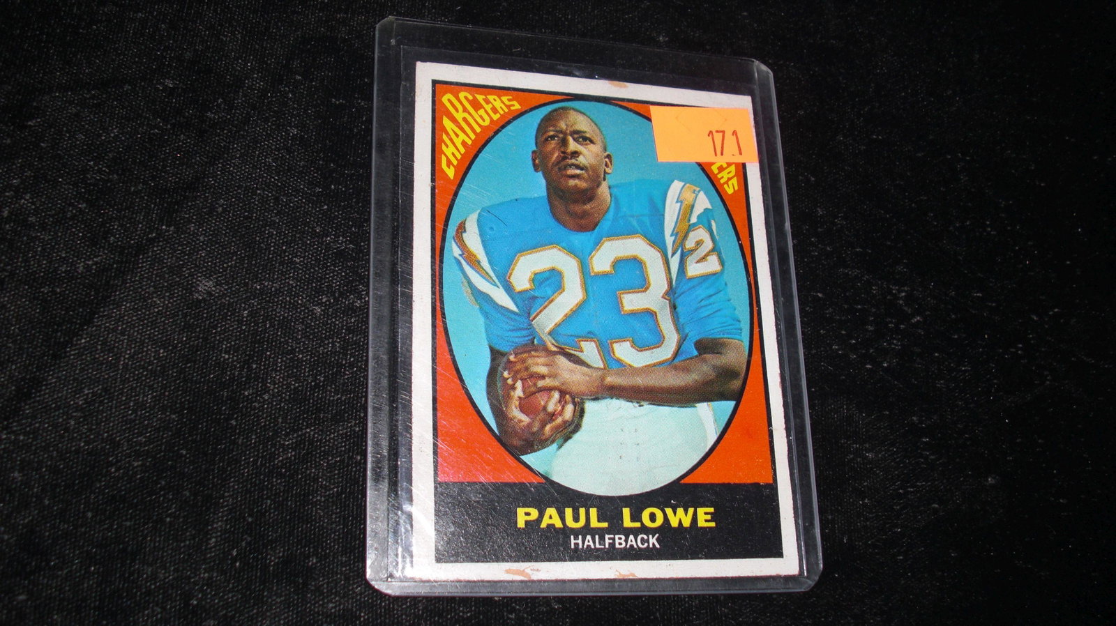 vintage paul lowe chargers: in top loader