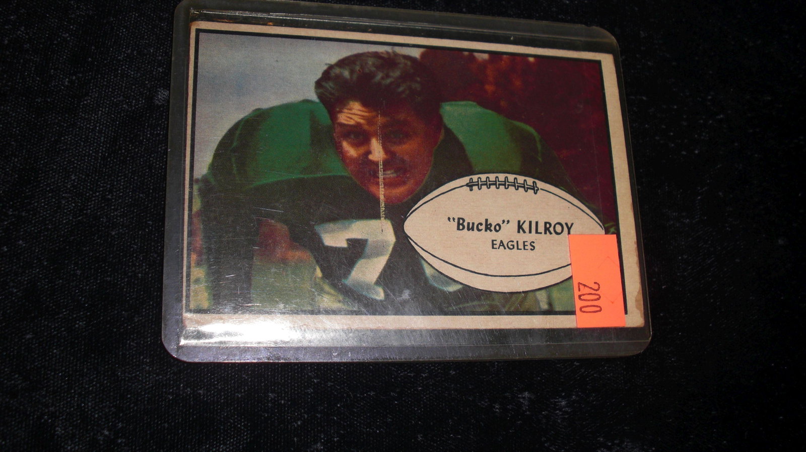 vintage "bucko" kilroy eagles: in top loader