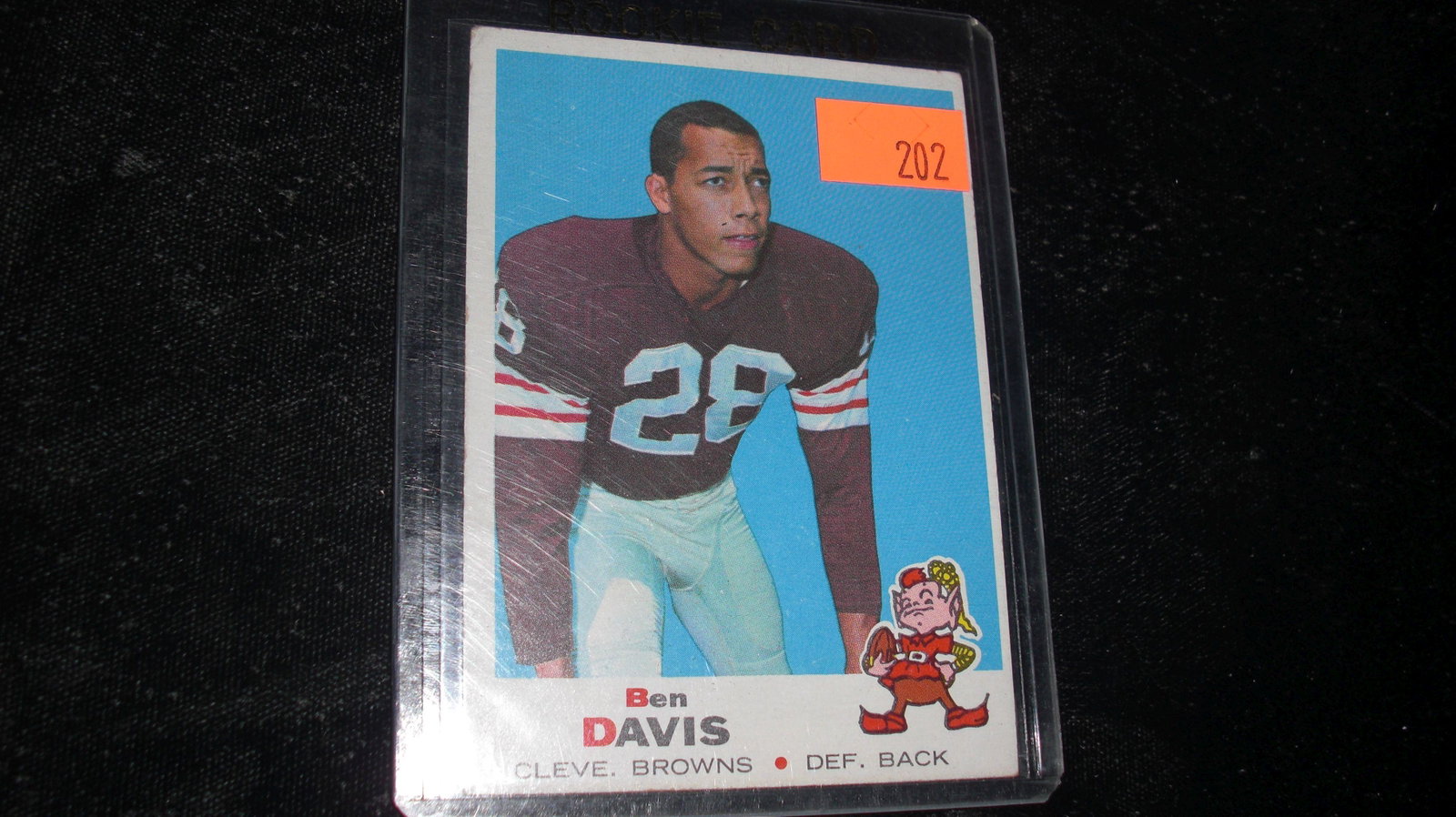 vintage ben davis cleveland browns: in top loader
