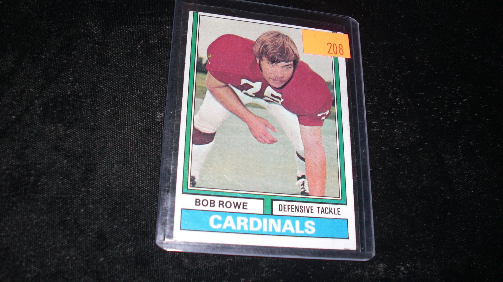 vintage bob rowe cardinals: in top loader
