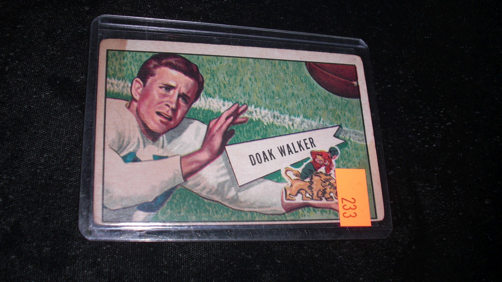 vintage doak walker detroit lions: in top loader