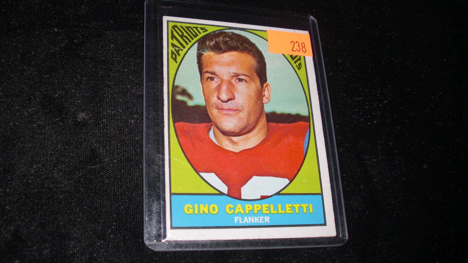 vintage gino cappelletti boston patriots: in top loader