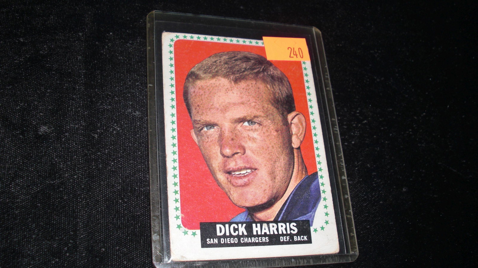 vintage dick harris chargers: in top loader