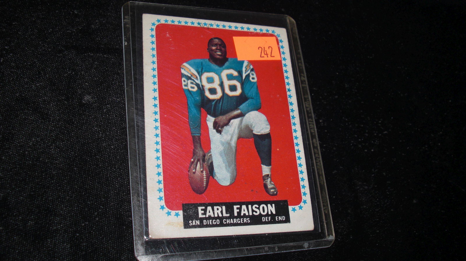 vintage earl faison chargers: in top loader