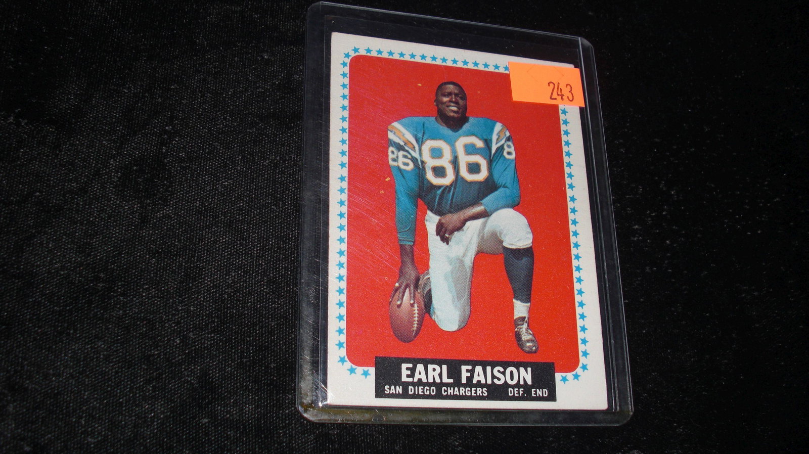 vintage earl faison chargers: in top loader