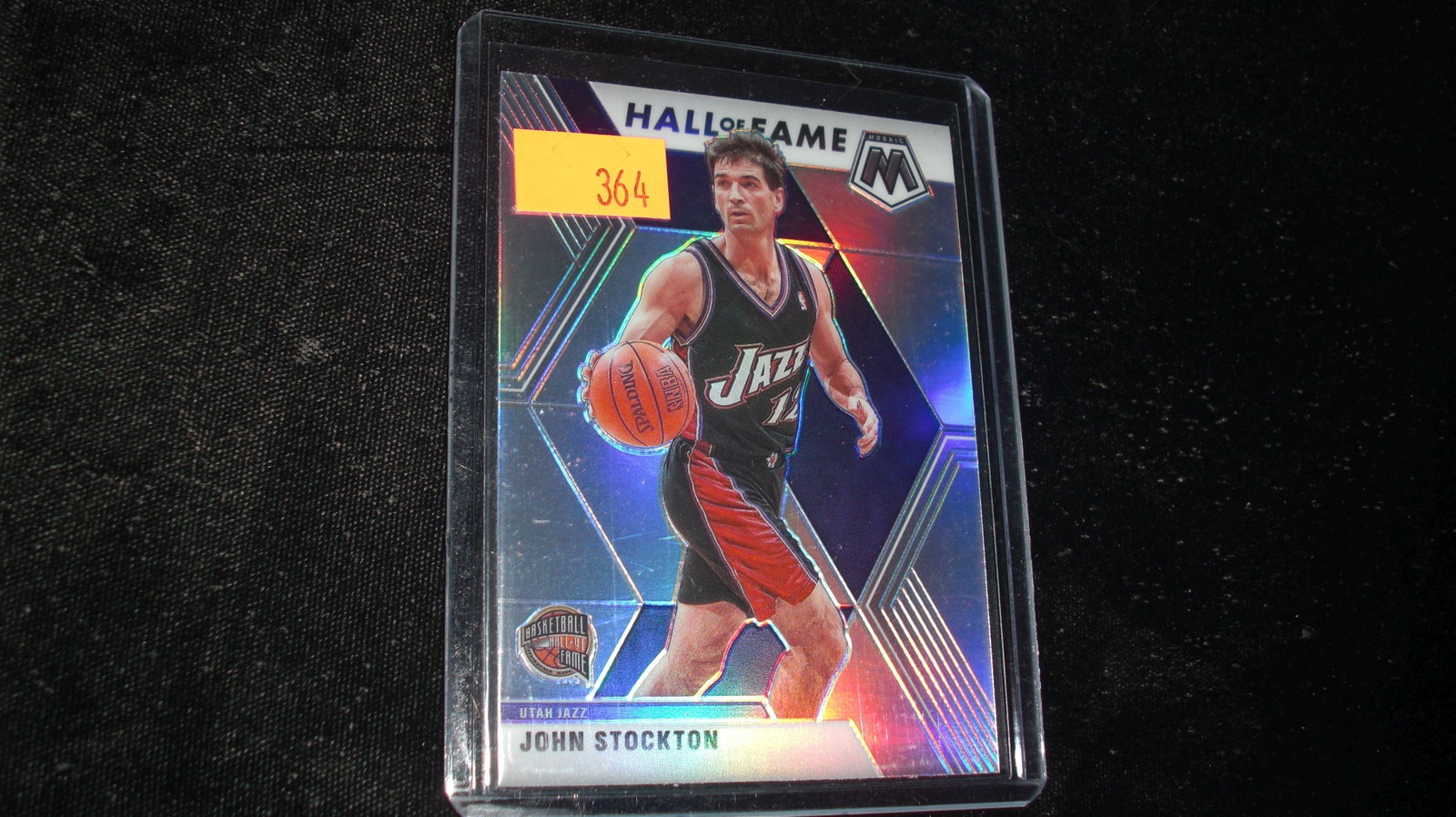 john stockton mosaic hall of fame: in top loader