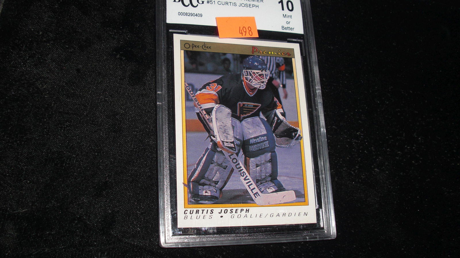 beckett graded curtis joseph mint 10 (1 of 1)