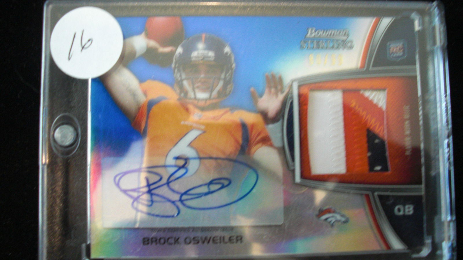 brock osweiler singature/jersey card #80/99 (1 of 1)