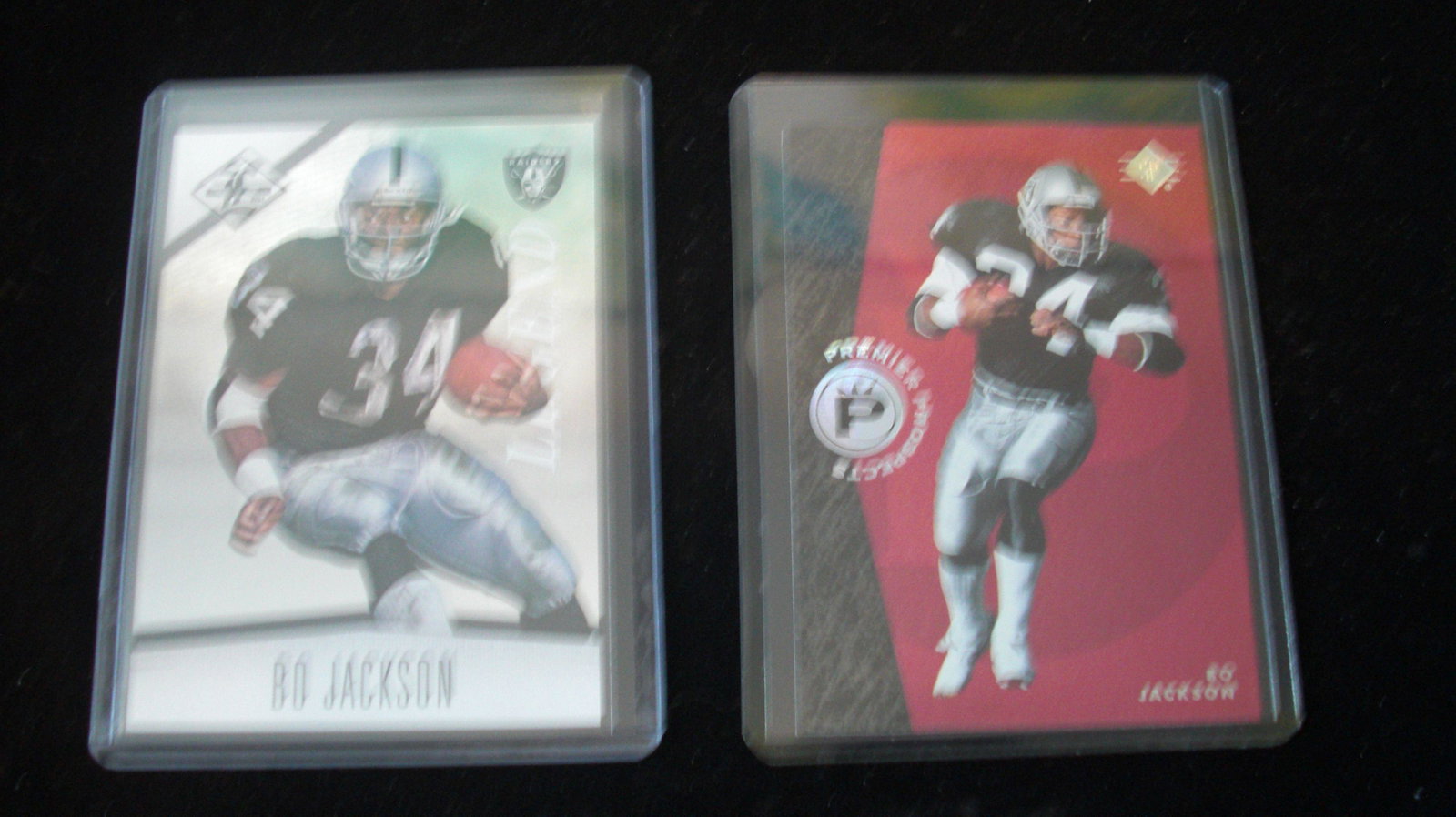lot of 2 bo jackson cards: in top loaders