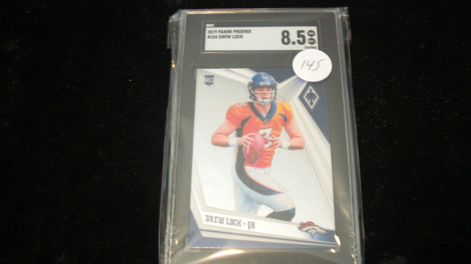 sgc graded drew lock mint 8.5 rookie (1 of 1)