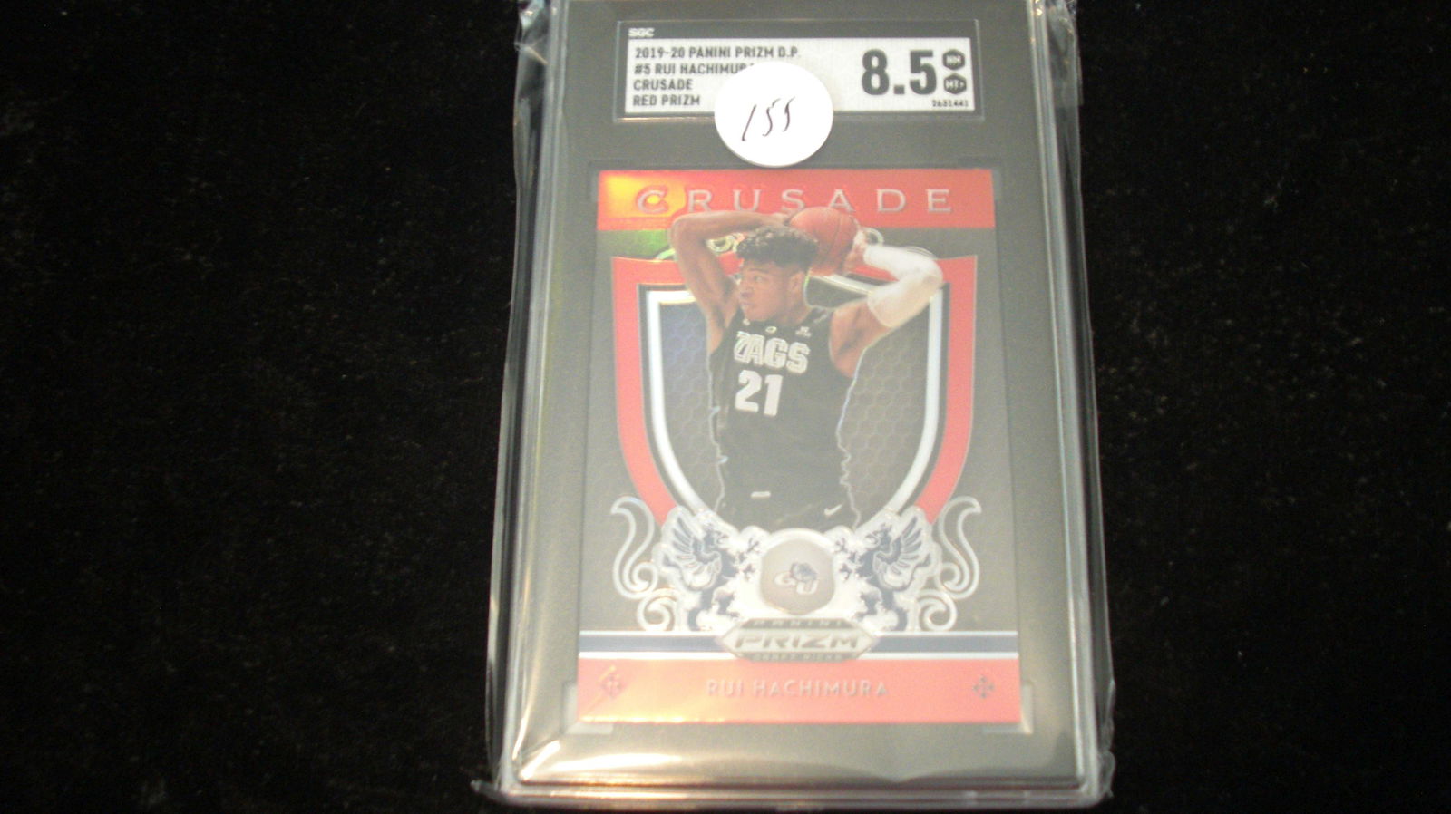 sgc graded rui hachimura mint 8.5 red prizm crusade (1 of 1)