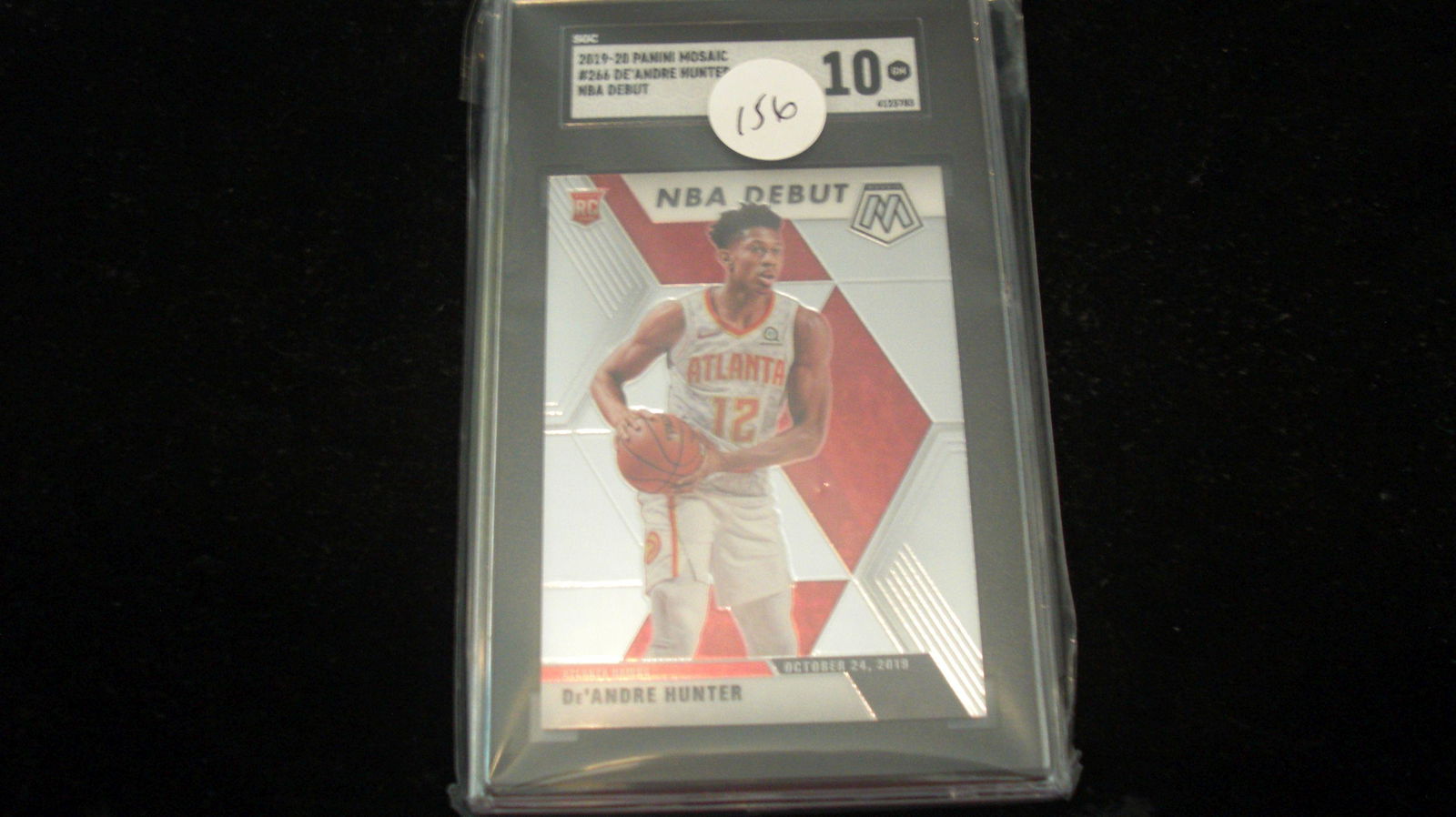 sgc graded de'andre hunter mint 10 rookie (1 of 1)