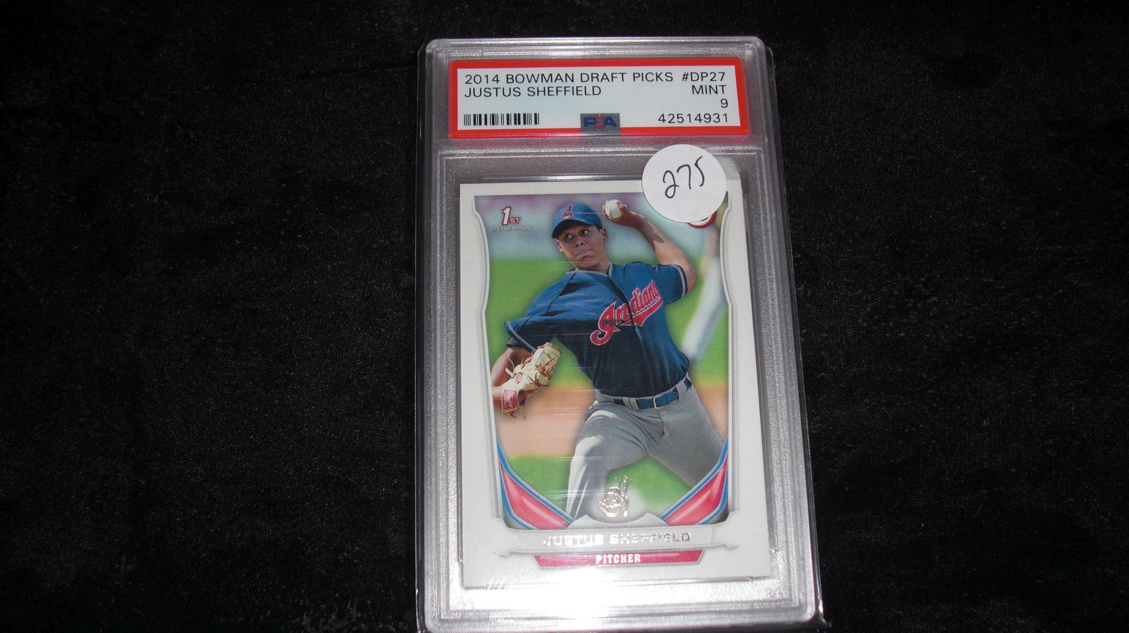 psa graded justus sheffield mint 9 (1 of 1)