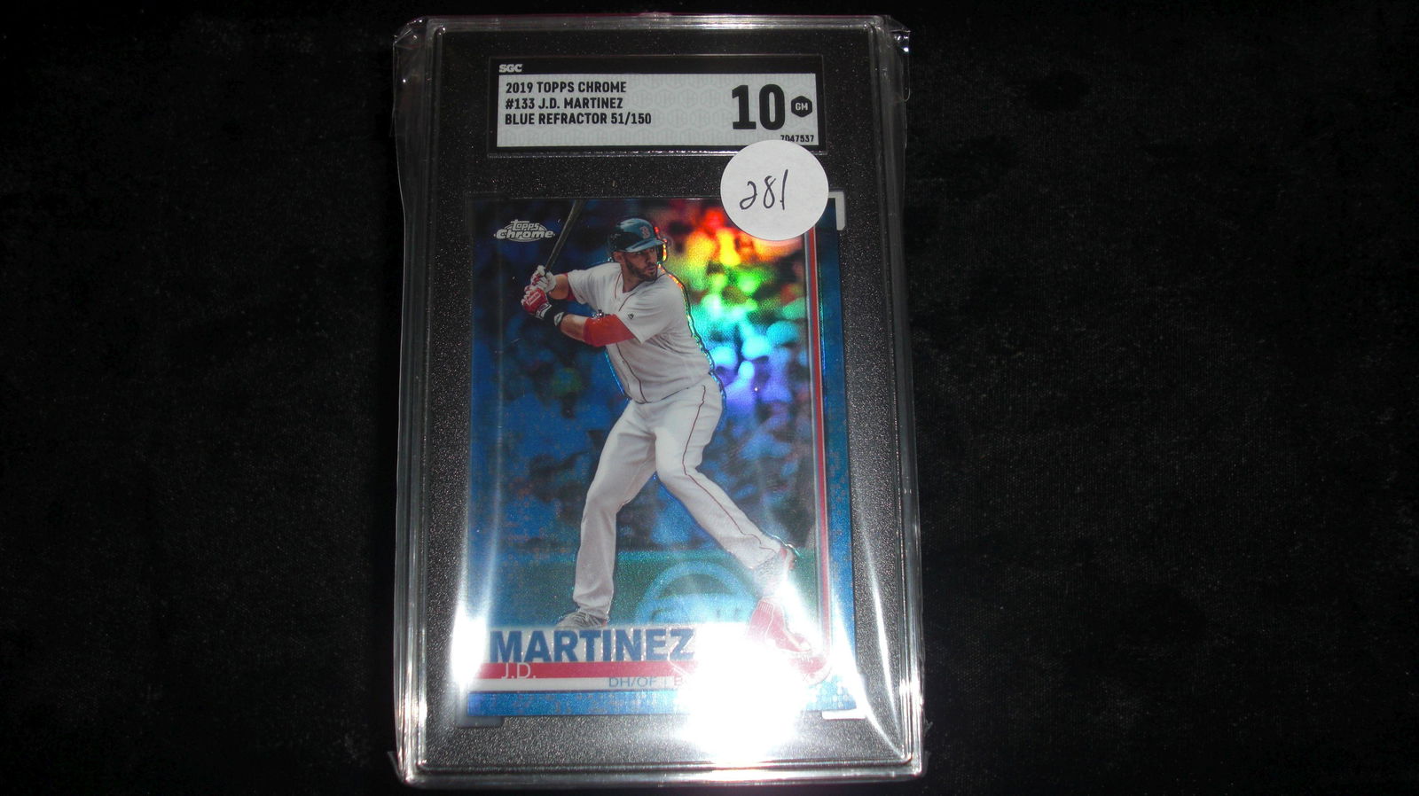 sgc graded j.b martinez mint 10 blue refractor #051/150 (1 of 1)
